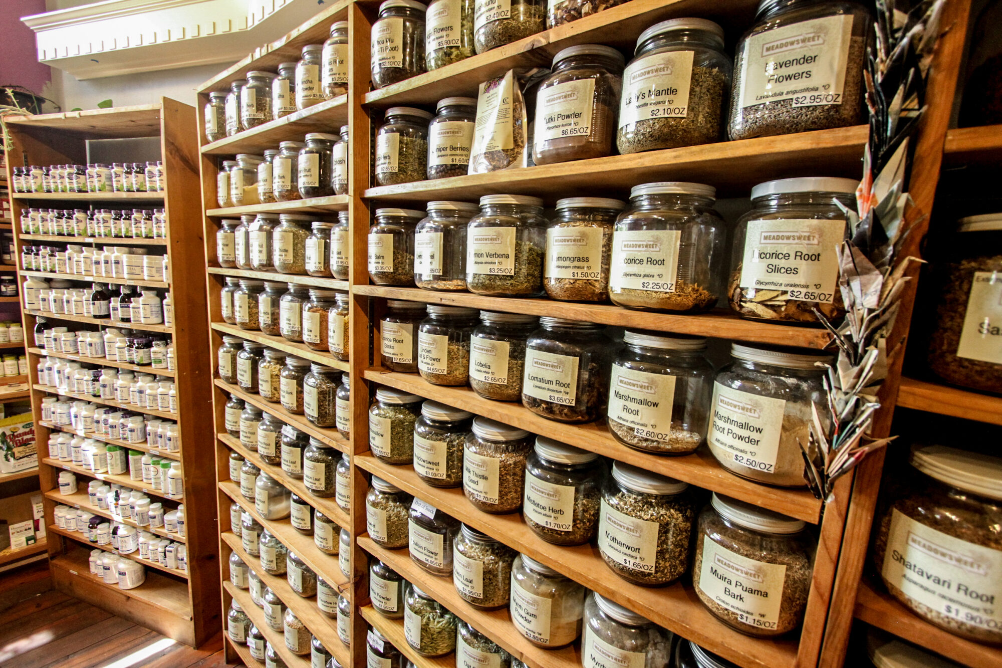 Rebranded bulk herbs & supplements Bulk herb section
