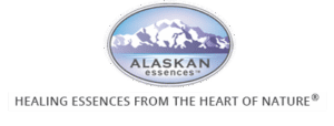 Alaskan Essences logo featuring mountains